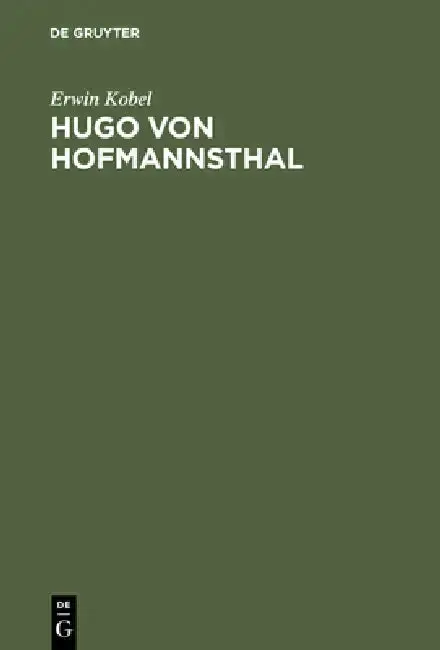 Cover of Hugo von Hofmannsthal