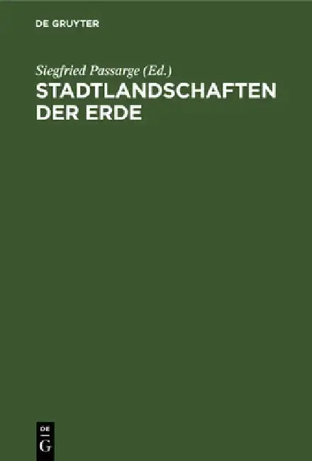 Cover of Stadtlandschaften der Erde