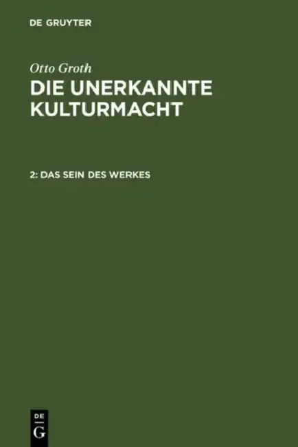 Cover of Das Sein des Werkes