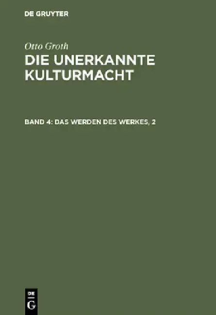 Cover of Das Werden des Werkes, 2