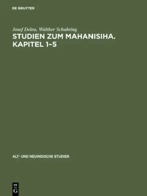 Cover of Studien Zum Mahanisiha. Kapitel 1-5