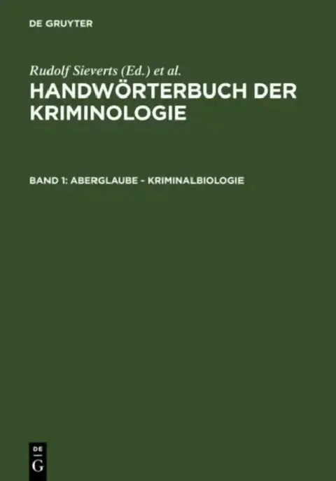 Cover of Aberglaube - Kriminalbiologie