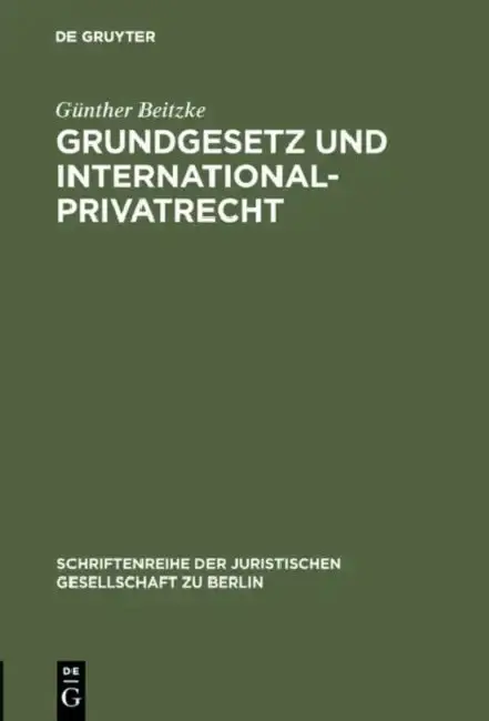 Cover of Grundgesetz und Internationalprivatrecht
