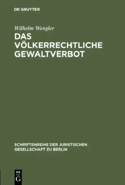 Cover of Das völkerrechtliche Gewaltverbot