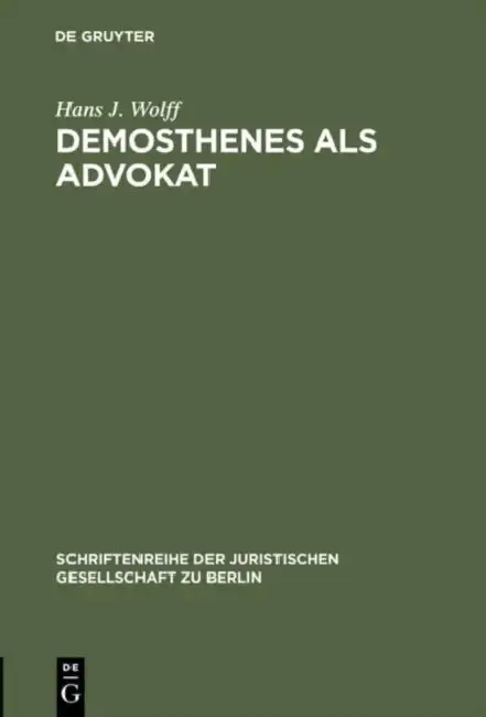 Cover of Demosthenes als Advokat