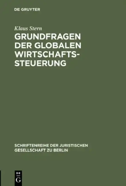 Cover of Grundfragen der globalen Wirtschaftssteuerung