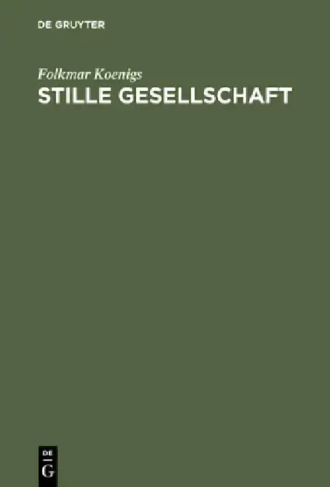 Cover of Stille Gesellschaft