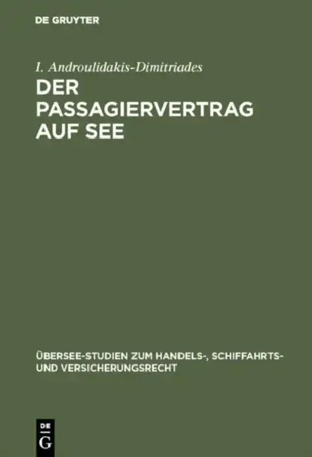 Cover of Der Passagiervertrag auf See