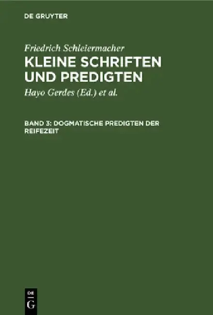 Cover of Dogmatische Predigten der Reifezeit