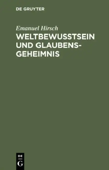 Cover of Weltbewusstsein und Glaubensgeheimnis