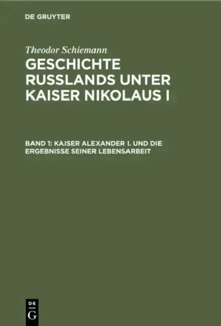 Cover of Kaiser Alexander I. und die Ergebnisse seiner Lebensarbeit