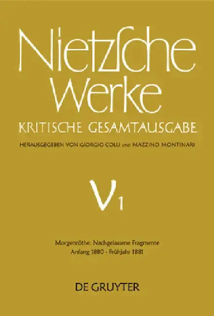 Cover of Morgenröthe. Nachgelassene Fragmente Anfang 1880 - Frühjahr 1881