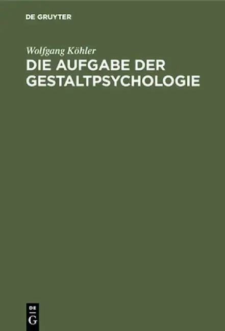 Cover of Die Aufgabe Der Gestaltpsychologie