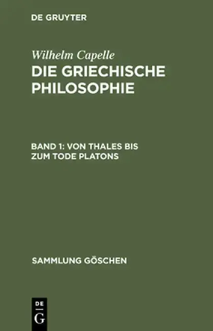 Cover of Von Thales Bis Zum Tode Platons
