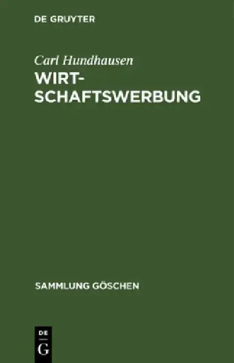 Cover of Wirtschaftswerbung