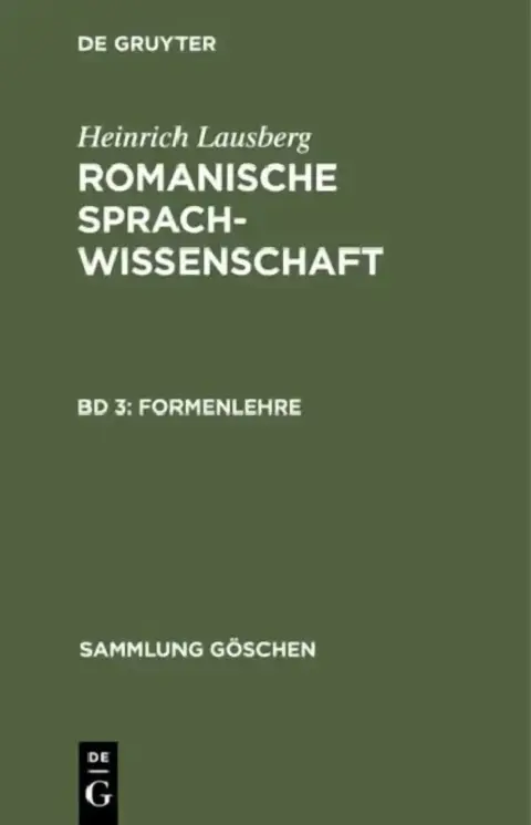 Cover of Formenlehre