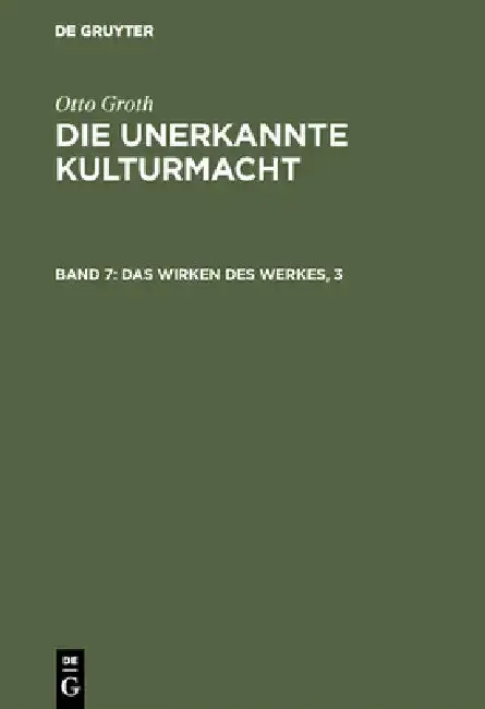 Cover of Das Wirken des Werkes, 3