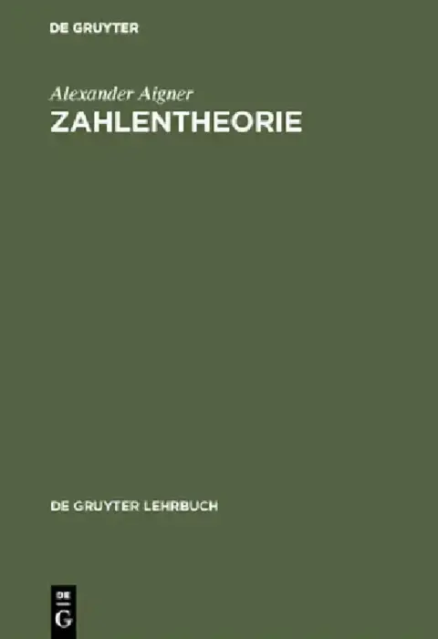 Cover of Zahlentheorie