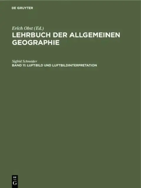 Cover of Luftbild und Luftbildinterpretation