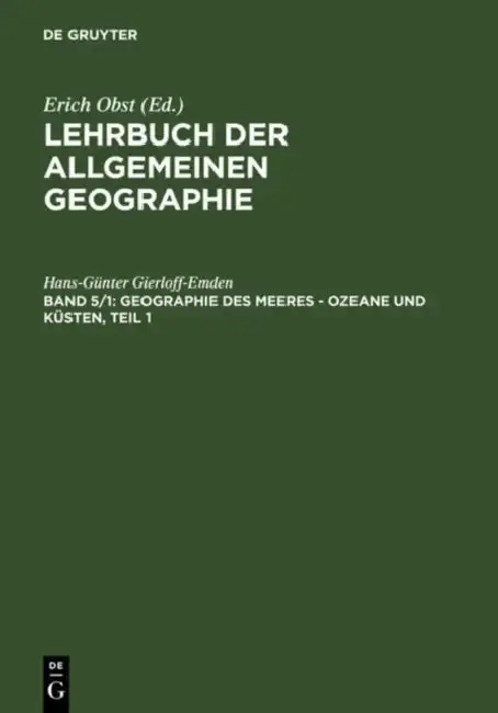 Cover of Geographie Des Meeres - Ozeane Und Küsten, Teil 1