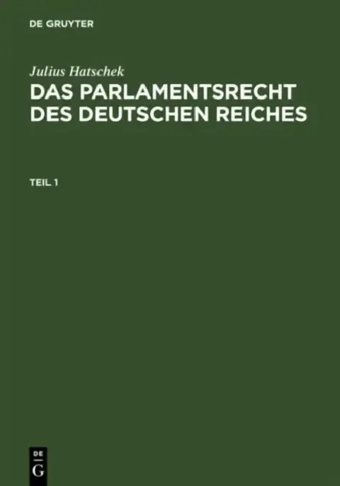 Cover of Teil 1