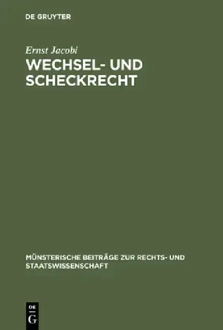 Cover of Wechsel- Und Scheckrecht