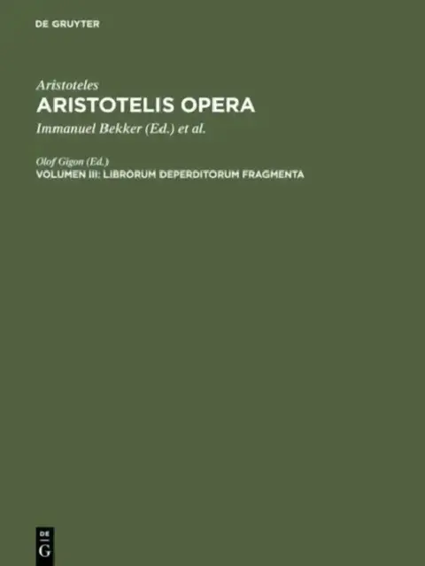 Cover of Librorum Deperditorum Fragmenta