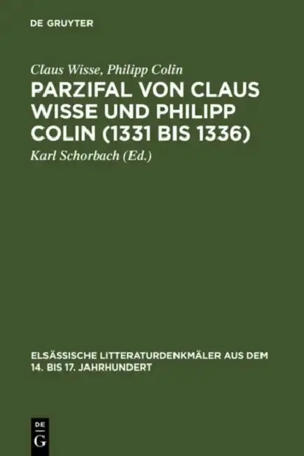 Cover of Parzifal von Claus Wisse und Philipp Colin (1331 bis 1336)