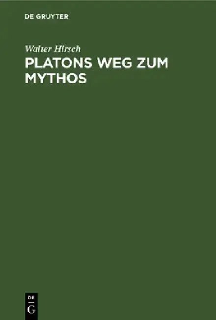 Cover of Platons Weg zum Mythos