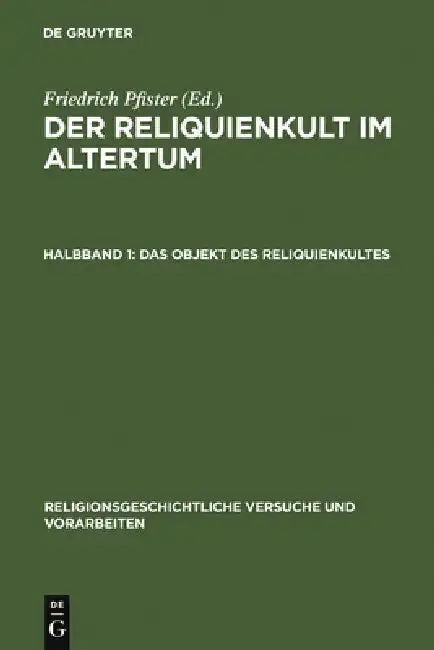 Cover of Der Reliquienkult Im Altertum