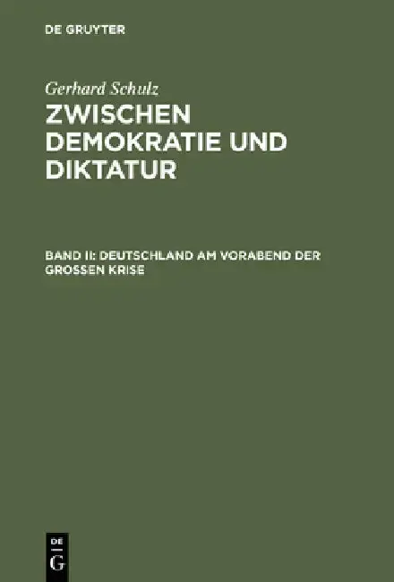 Cover of Deutschland Am Vorabend Der Großen Krise