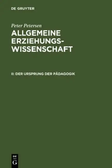 Cover of Der Ursprung der Pädagogik