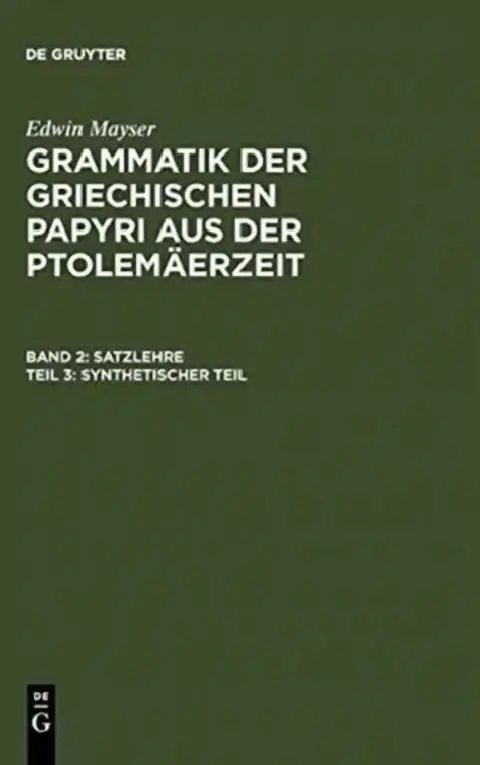 Cover of Synthetischer Teil
