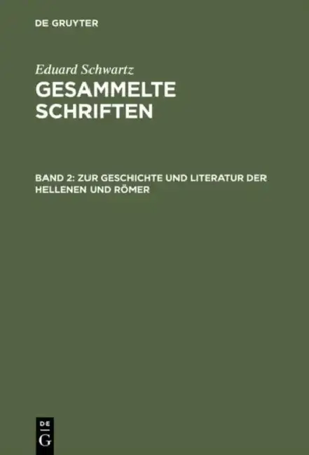 Cover of Zur Geschichte Und Literatur Der Hellenen Und Römer