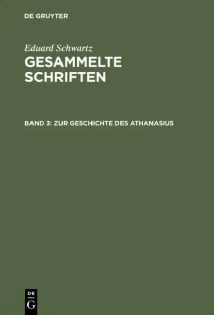 Cover of Zur Geschichte Des Athanasius