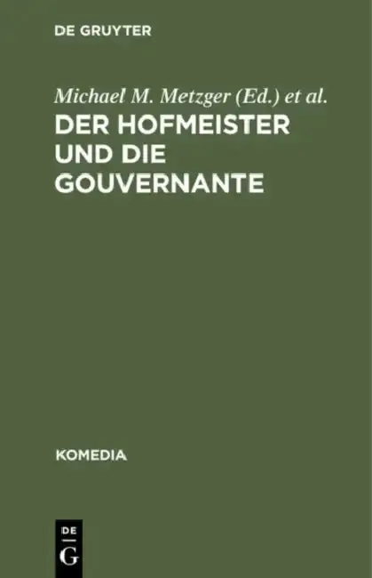 Cover of Der Hofmeister Und Die Gouvernante