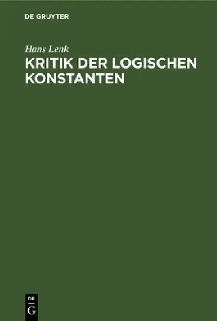 Cover of Kritik Der Logischen Konstanten