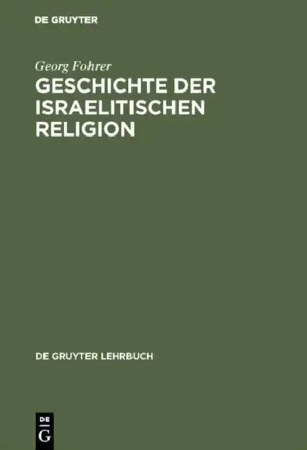 Cover of Geschichte der israelitischen Religion