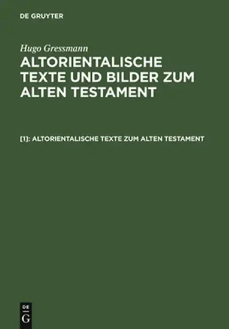 Cover of Altorientalische Texte Zum Alten Testament