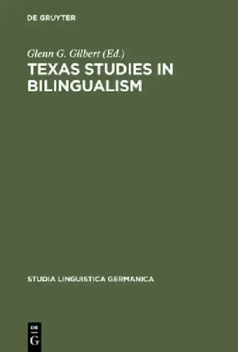Cover of Texas Studies in Bilingualism