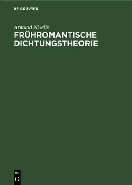 Cover of Frühromantische Dichtungstheorie