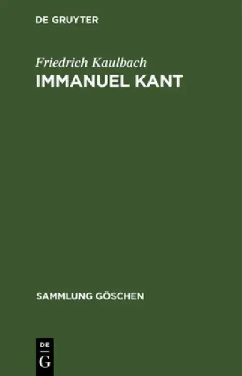 Cover of Immanuel Kant