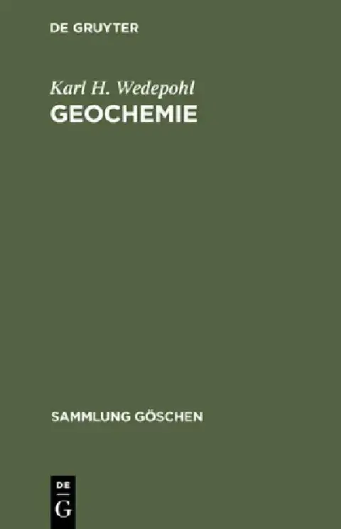 Cover of Geochemie