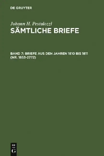 Cover of Briefe aus den Jahren 1810 bis 1811 (Nr. 1853-2772)