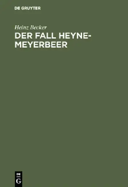 Cover of Der Fall Heyne-Meyerbeer