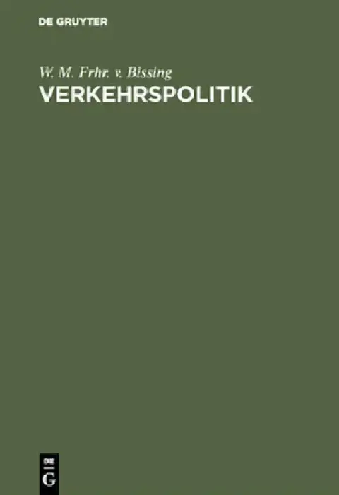 Cover of Verkehrspolitik
