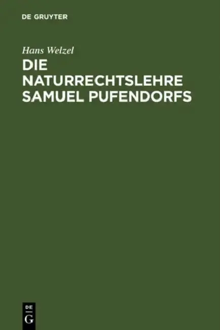 Cover of Die Naturrechtslehre Samuel Pufendorfs