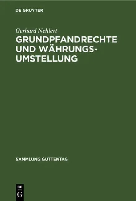 Cover of Grundpfandrechte und Währungsumstellung