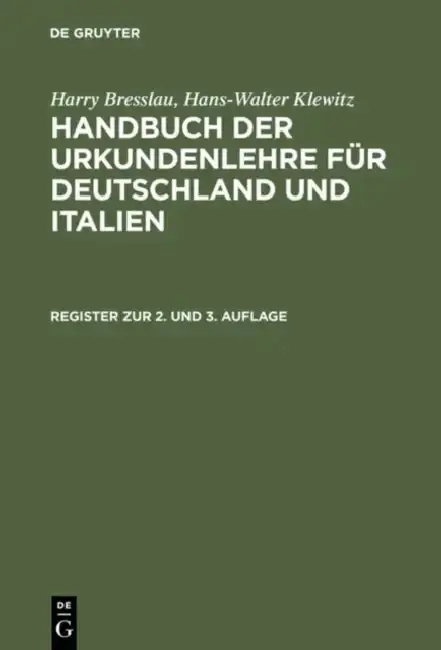 Cover of Register Zur 2. Und 3. Auflage