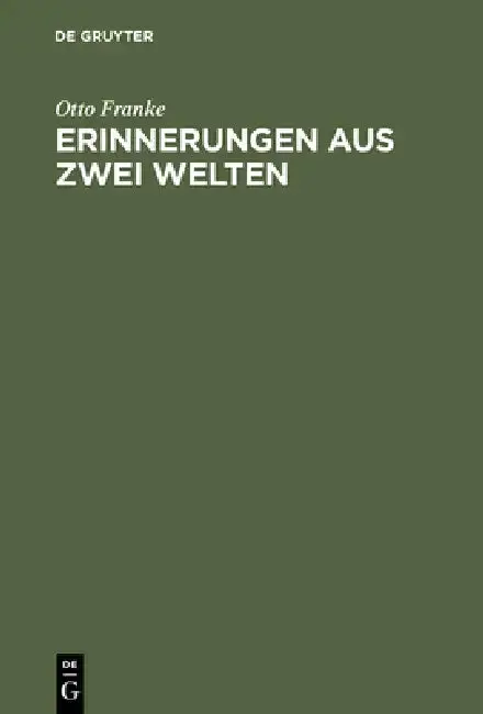 Cover of Erinnerungen aus zwei Welten